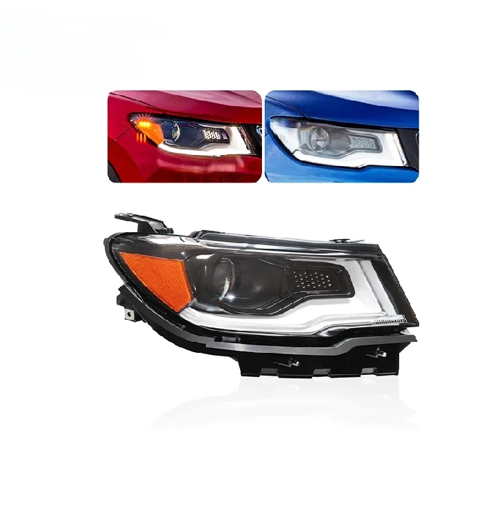 High quality car auto parts led head lamp light headlight for Jeep Compass HID/Xenon w/ LED 2017 2018 2019 2020 2021