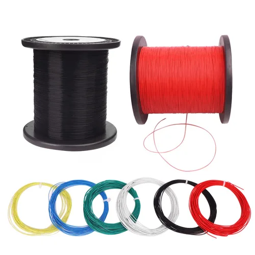 26/28/30/32/34/36/40AWG PTFE Micro cables ultrafinos de plástico 10/20/50M UL10064 FEP Cable de soldadura Cable de cobre estañado para soldadura