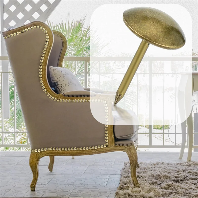 ABRB-toiles à ongles plaquées antiques décoratives, 10 pièces D11mm pour meubles, garniture de tête de clou pour tapisserie