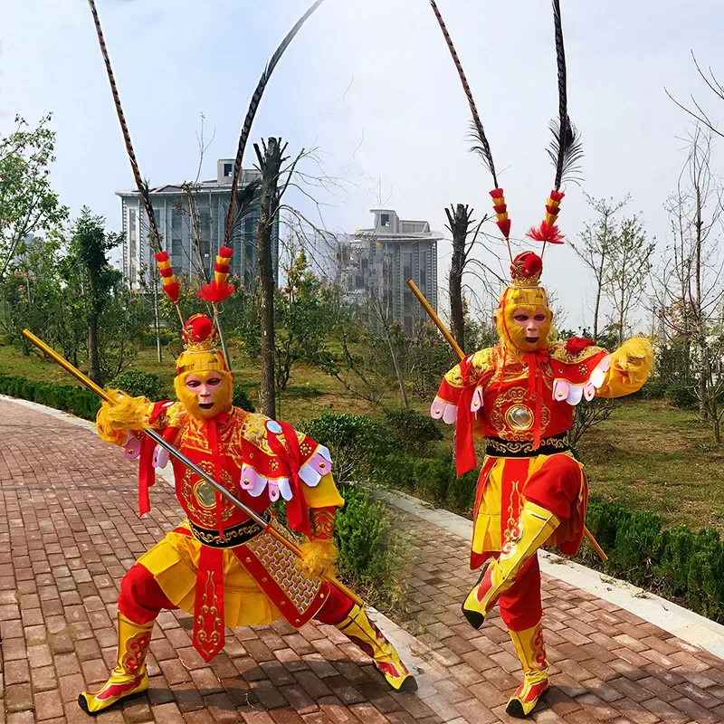 Chinese Sun Wukong Cosplay Clothing For Adults Monkey King Costumes Tv Movie Play Journey To The West Role (Only Clothes)