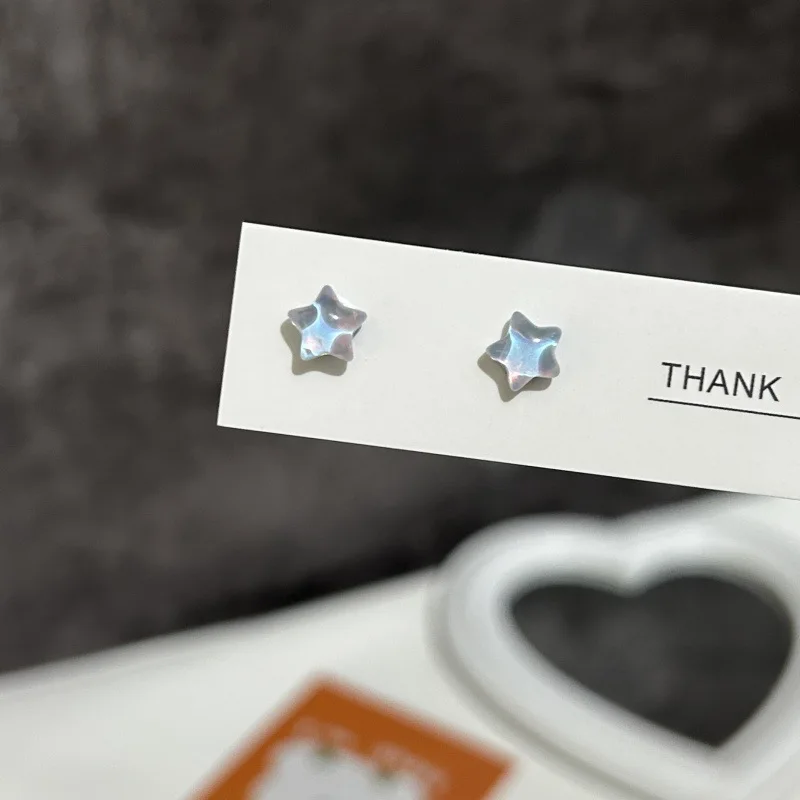 Summer Iridescent Star Magnetic Ear Clips For Women Without Pierced Ears, No Need For Piercing, Sweet Simple Daily Earrings