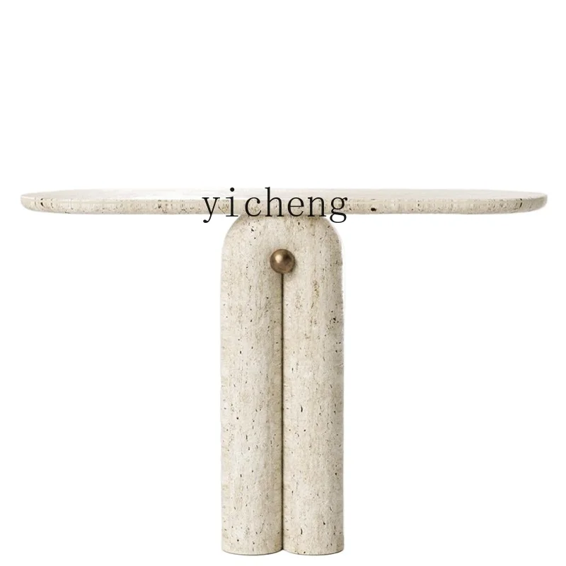 

HD natural travertine entrance table strip case medieval entrance marble entrance end view platform