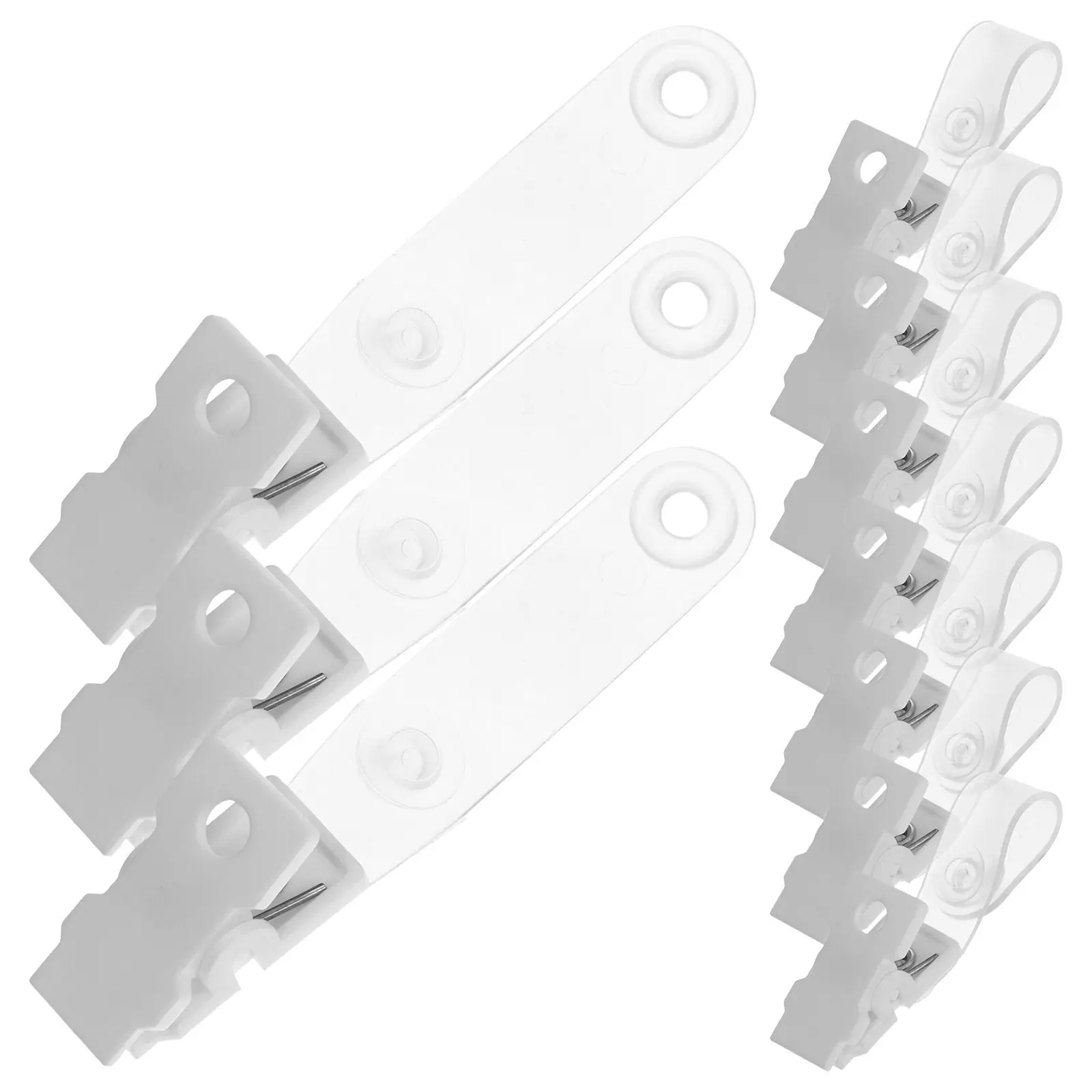 

100 шт. маленьких пластиковых зажимов для бейджей, портативные держатели для идентификационных карт, прочные зажимы для именных бейджей с легким открыванием и закрыванием для выставок, семинаров, мероприятий