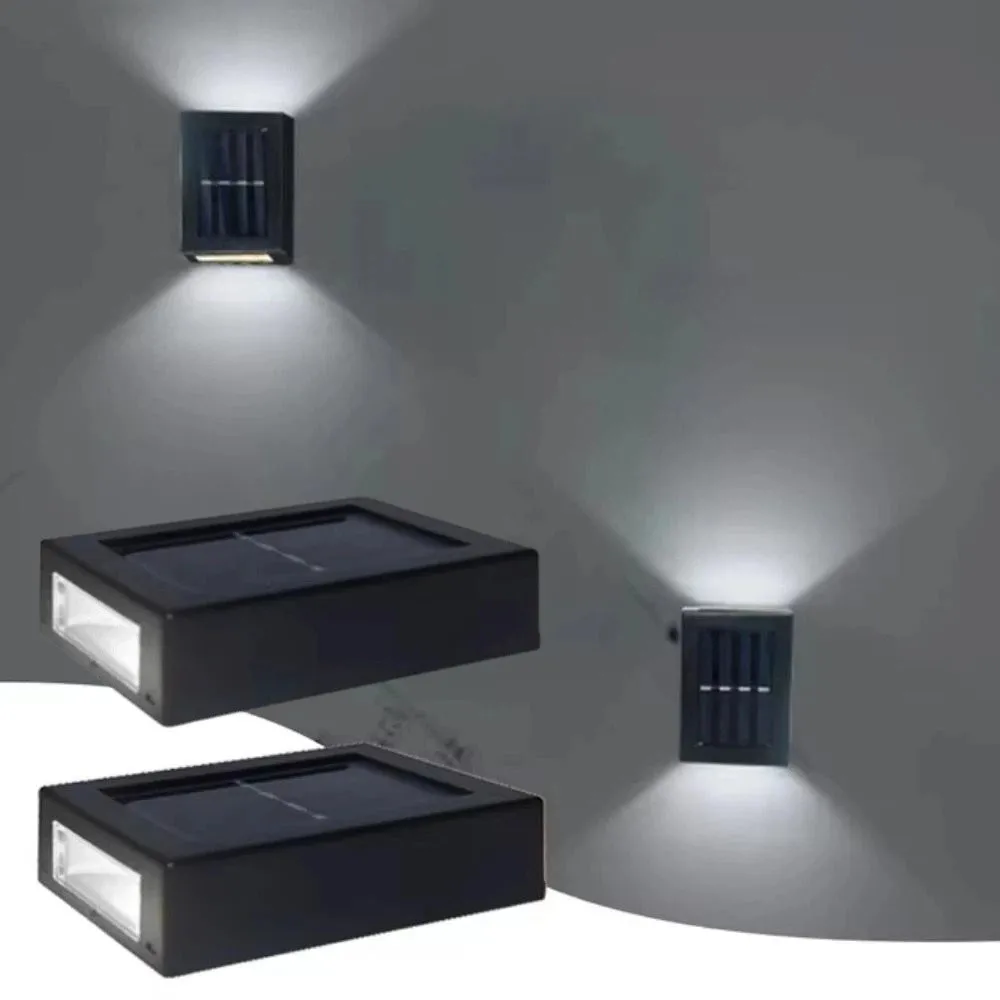 

2Pcs Waterproof Solar Wall Light Up Down Lighting Decorative Light Solar Garden Light Solar Powered Solar Powered Lamp