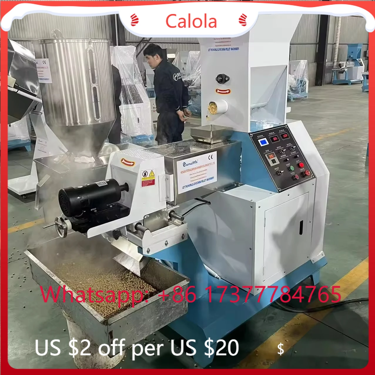 Farm Commercial Pet Food Extruder, Electric Dry Dog Food Processor for Animal Feed & Pet Treats