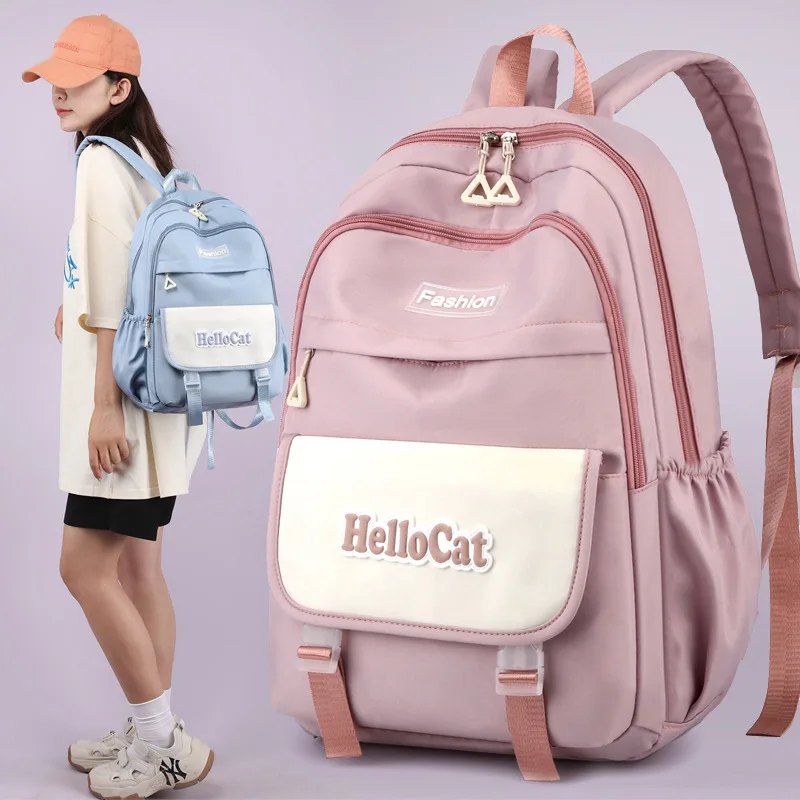 

Kawaii Aesthetic Women Backpack School Bag for Teen Girls Japanese Korean Rucksack Student Bookbags with Cute Accessor Mochila