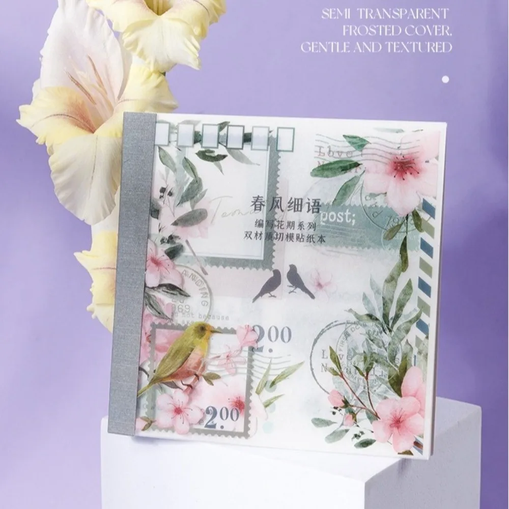20 teile/buch Vier Jahreszeiten Thema Floral Aufkleber Buch Licht Retro Backing Aufkleber Schneiden Sammelalbum INS Stil DIY Handwerk