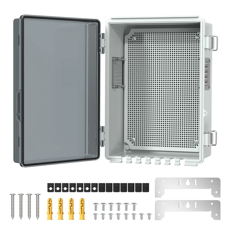 

Outdoor Plastic Waterproof Distribution Box With U-Shaped Hole Outdoor Hinge Power Box Outdoor Waterproof Junction Box