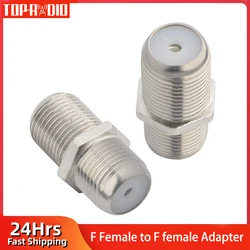 1 Piece Dual F Female to F Female Adapter RF Video Coaxial Connector for TV Antenna Cable