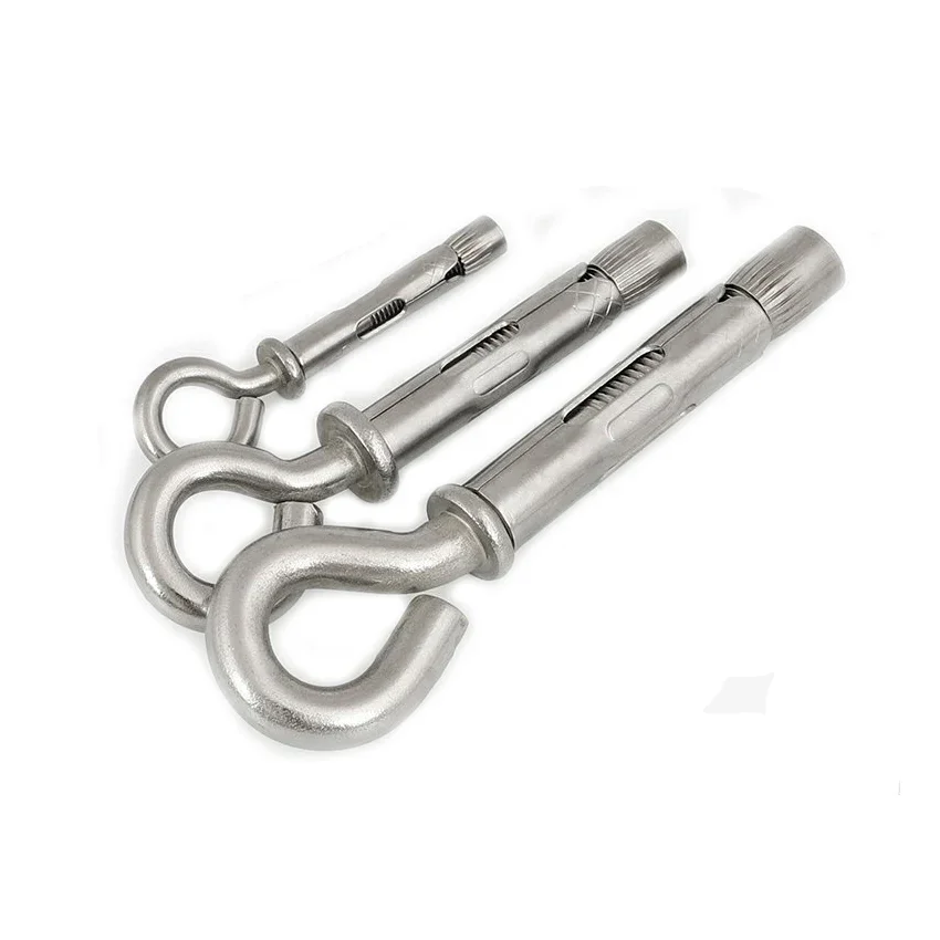 304 parafusos de âncora de parafuso de expansão de aço inoxidável anel ganchos âncoras de tijolo alvenaria de parede de concreto