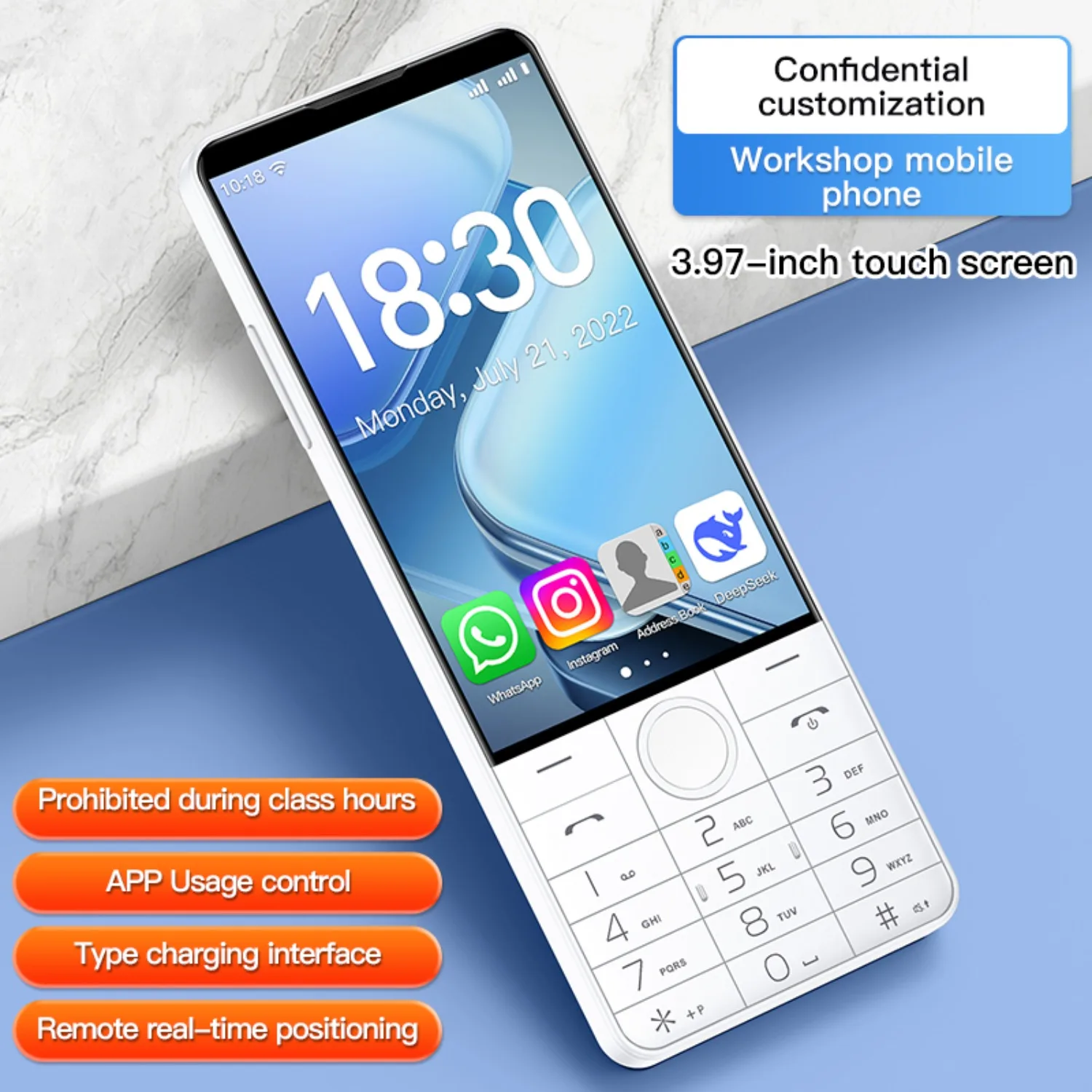 UNIWA DOOV R70 4G Touch Smart Google 4 " IPS 6GB+128GB Android14 Bluetooth Whatsapp 2600mAh Arabic Hebrew Russian Keyboard Phone