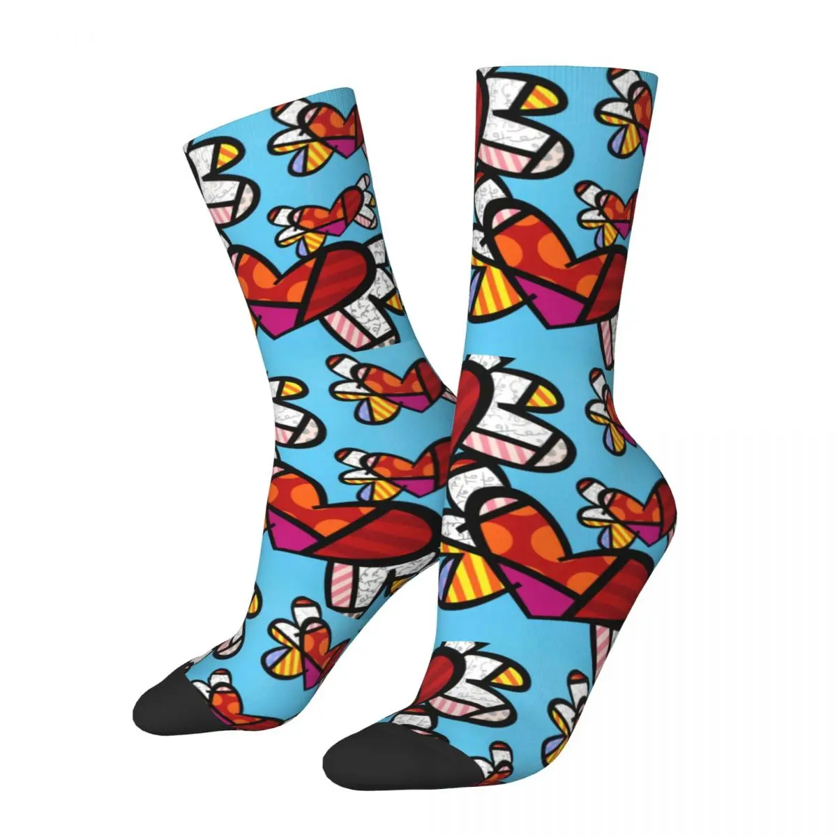 

Harajuku Unisex Fly Of Heart Socks Funny Merch Skateboard Socks Cotton Birthday Present