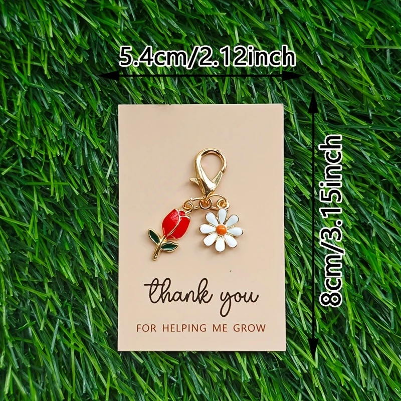 5pcs Tulip Daisy Keychain Set with 