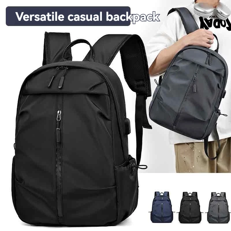 A large capacity men\'s backpack computer bag, lightweight large capacity business leisure travel bag.