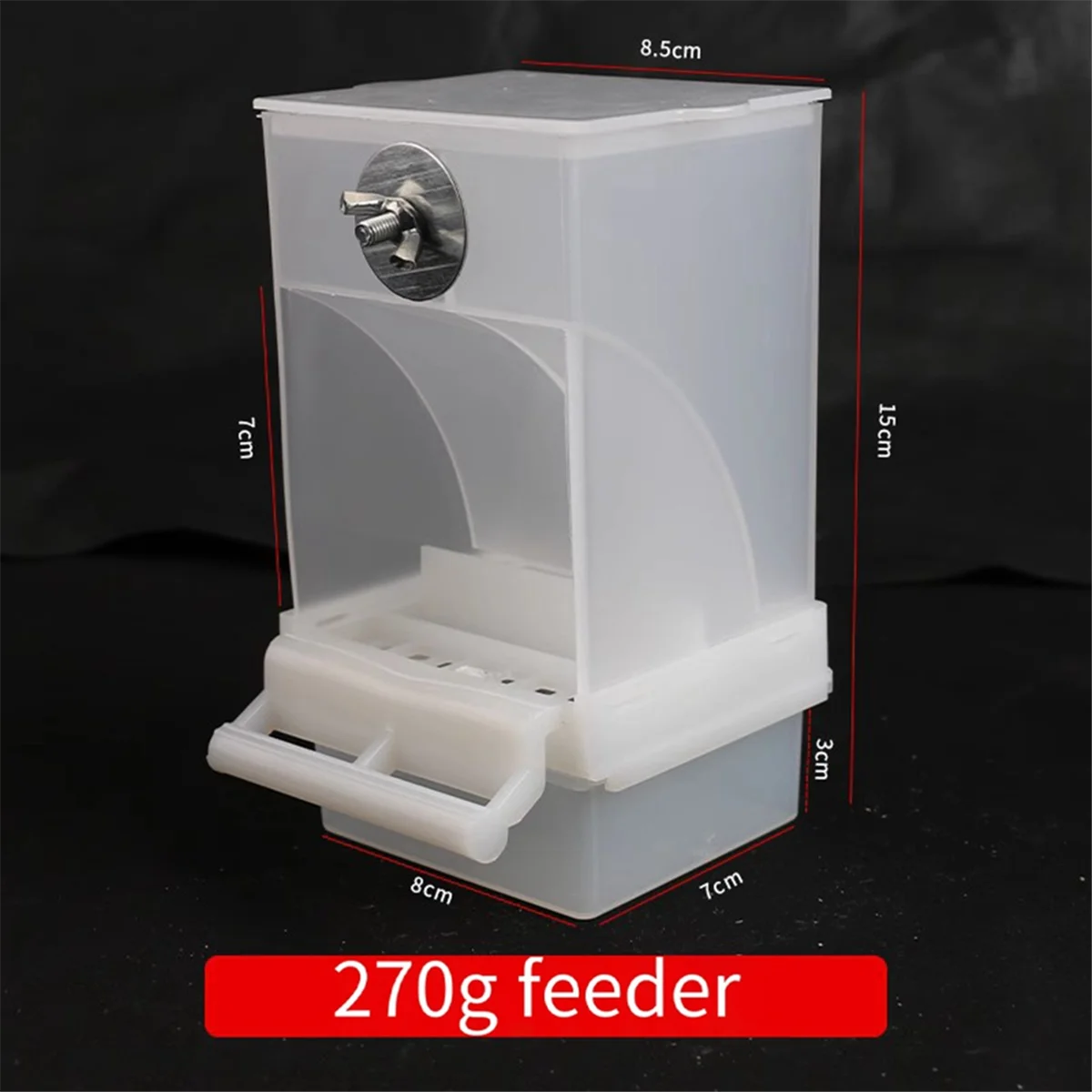 White Bird Feeders Automatic Parrot Feeder Drinker Seed Food Container Cage for Small and Medium Parakeets