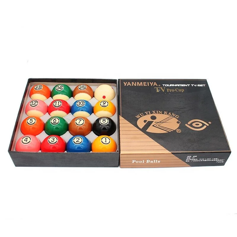 

Лидер продаж, 16А, качественная смола, 16 шт., набор, коробка 57,2 мм, YAMEIYA, 2-1/4 дюйма, TV-PRO, бильярдный шар для бассейна, продажа