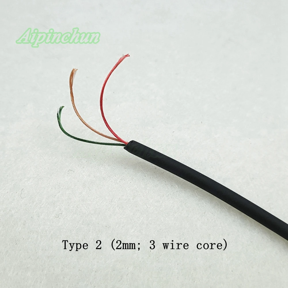 Aipinchun 16.4ft TPE Audio Earphone Cable Repair Replacement Headphone Wire 2/3/4 Core Signal Line