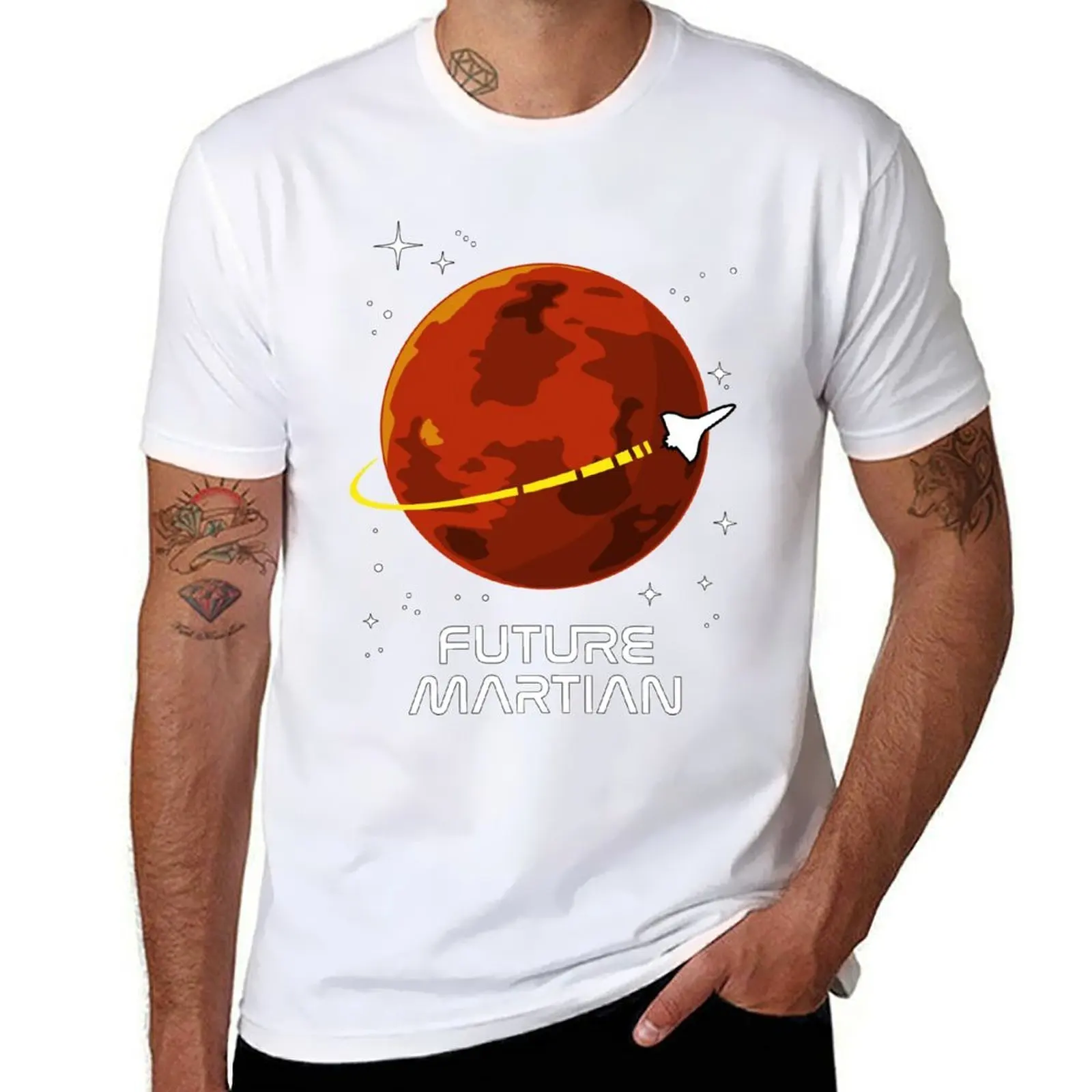 

SPACE KIDS - Future Martian T-Shirt man t shirts for men t shirts cotton 100% T-Shirt