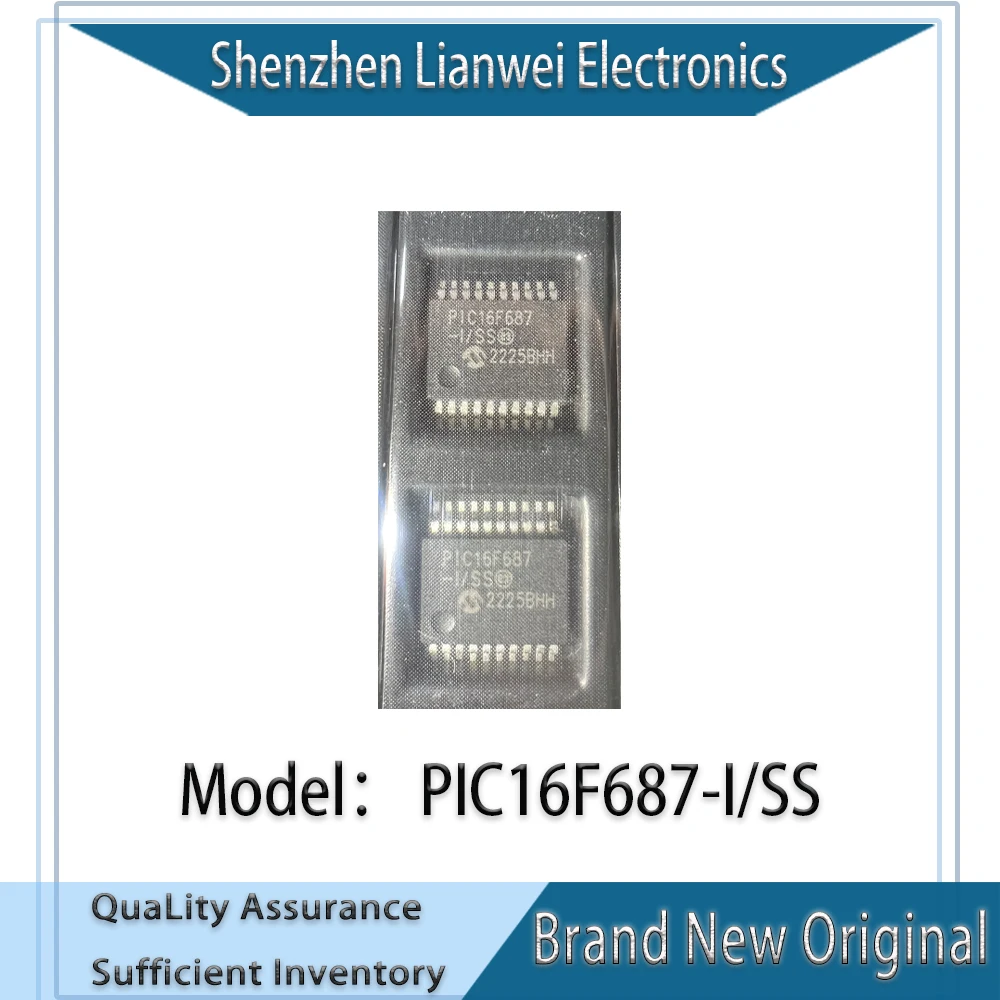 100% New Original PIC16F687-I/SS PIC16F687 IC MCU Chipset SSOP-20