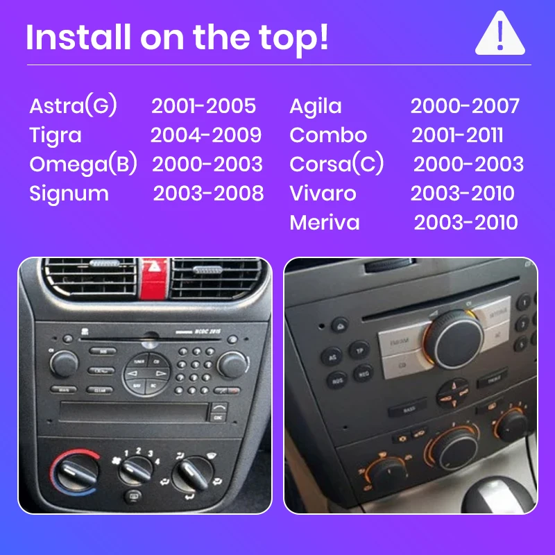 AWESAFE 9-Zoll-Android-Radio für Opel Combo Corsa Tigra 2001-2011, kabelloses CarPlay & Android Auto, GPS-Navigation, Multimedia, Unterstützung für Lenkradsteuerung, Subwoofer, Verstärker, Rückfahrkamera, mit CAN-BUS Plug-and-Play, DAB+ Digital-Autoradio, 2-DIN-Autoradio-Stereoanlage – Detail 2