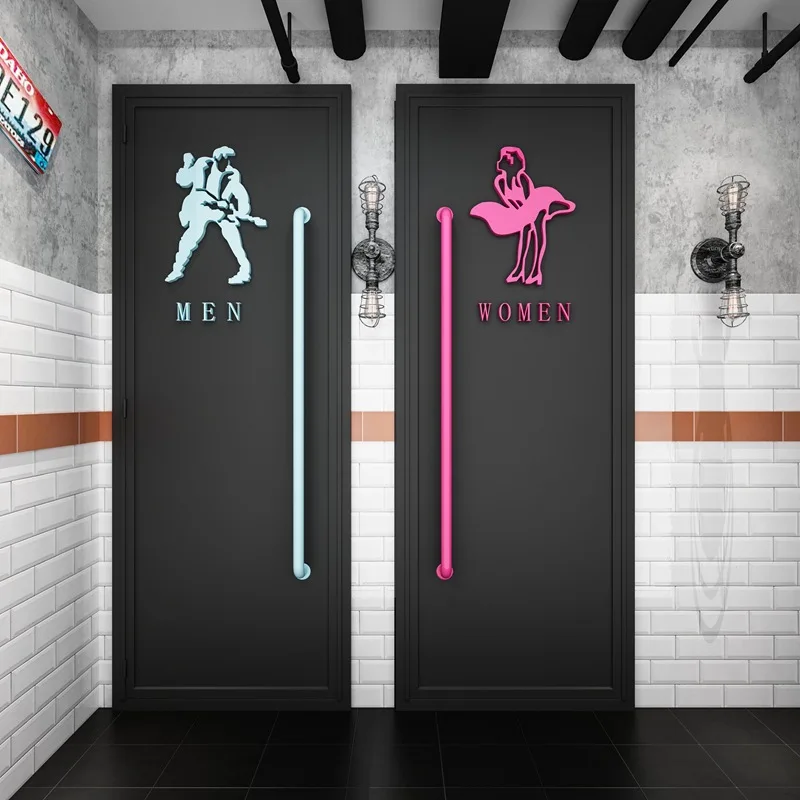 

Контейнерные двери из кованого железа лофт, туалетные двери, туалетные двери, интернет-кафе в барном ресторане, промышленный сарай