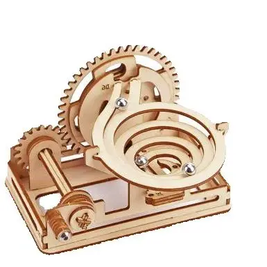 Kreatives DIY 3D-Holz-Marmor-Lauf-Puzzle-Modellbauset für Erwachsene und Jugendliche