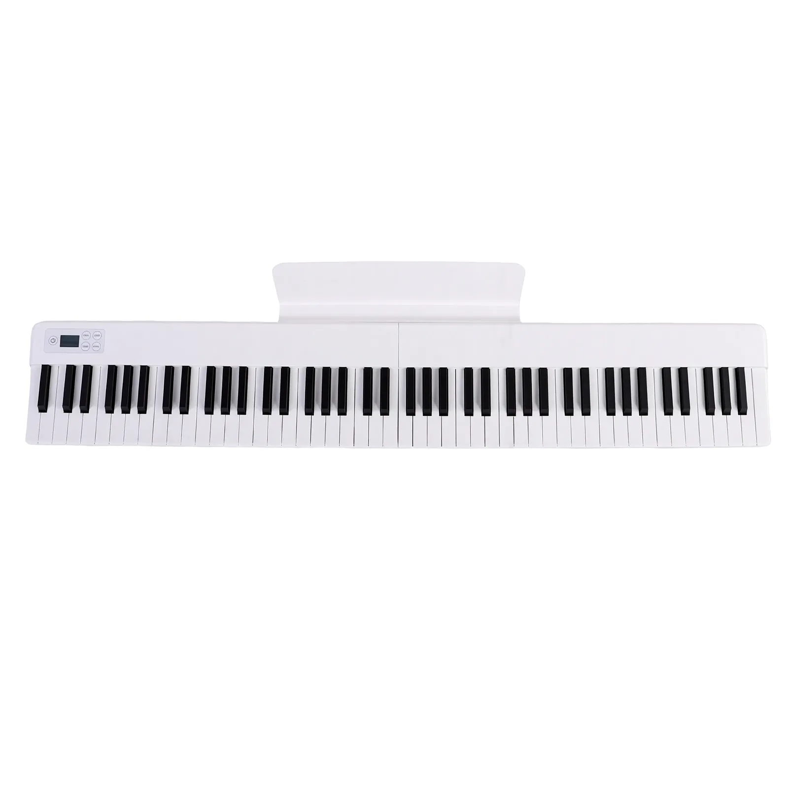 88-Key Magnetic Foldable Electronic Piano with Rainbow Light-Up Keys Portable Keyboard with Sustain Pedal 128 Tones 100 Rhythms