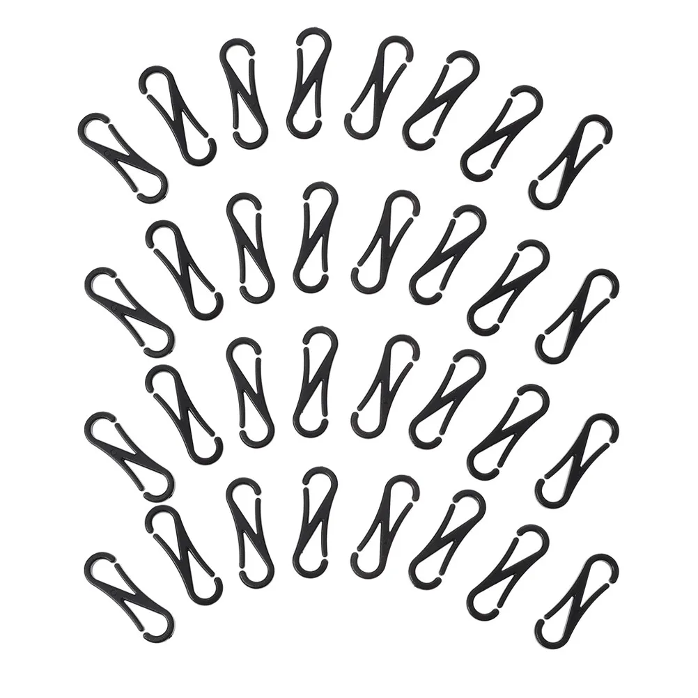 200Pcs Professional Spring Hanging Buckle Plastic 8-Shape Lanyard Snap Clip for Wallets Pet Tags Crafts Small Hammocks Zipper