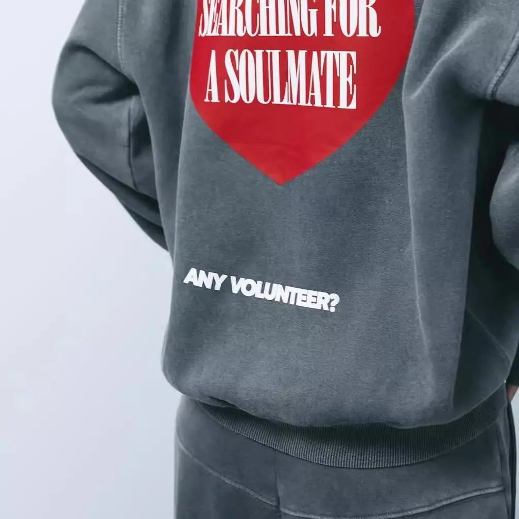 Autunno Inverno Donna rotonda Ne Long Sve Felpa Acqua Wa Effetto Cupido Stampa Casual Dolce Sle Streetwear