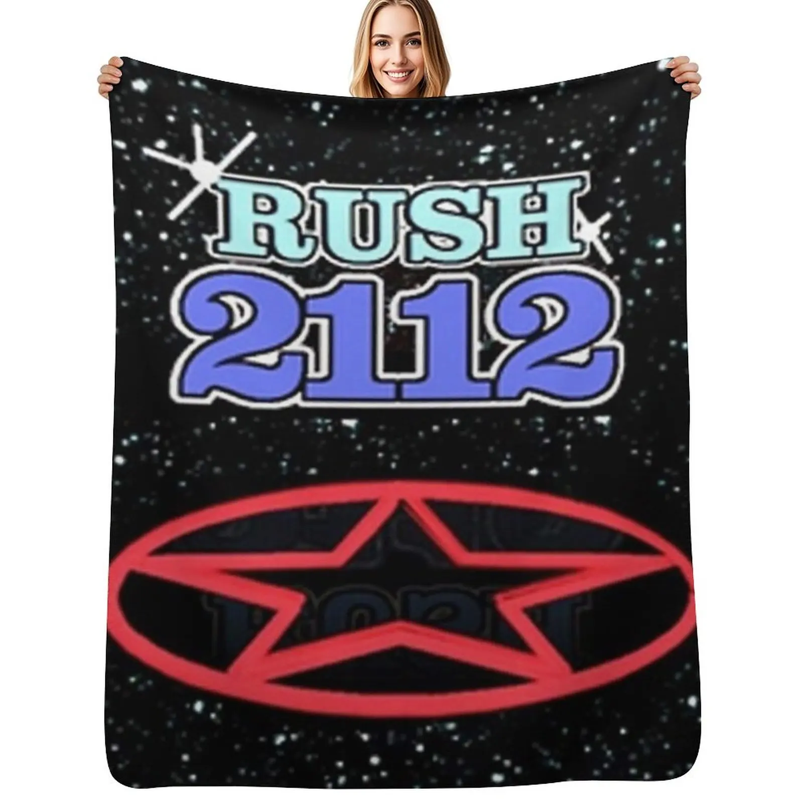 

2112 RushBand Album Cover || 008 Throw Blanket Multi Use Warm Blanket for Living Room Bedroom