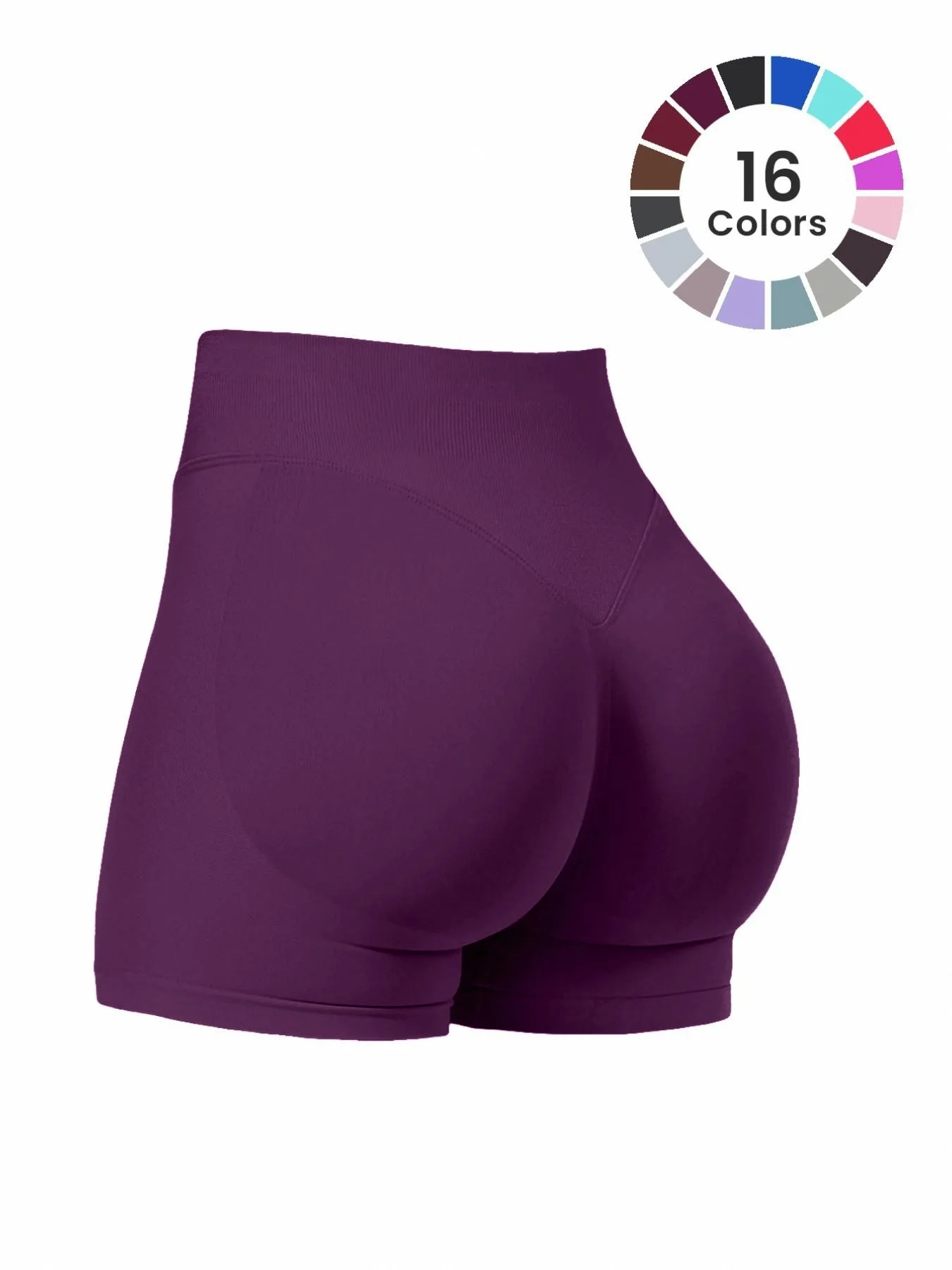 Nahtlose Fitness-Shorts für Damen mit hoher Taille: Bauchkontrolle, Kompression, Po-Lifting, hochelastisch, atmungsaktiv, für YOGA