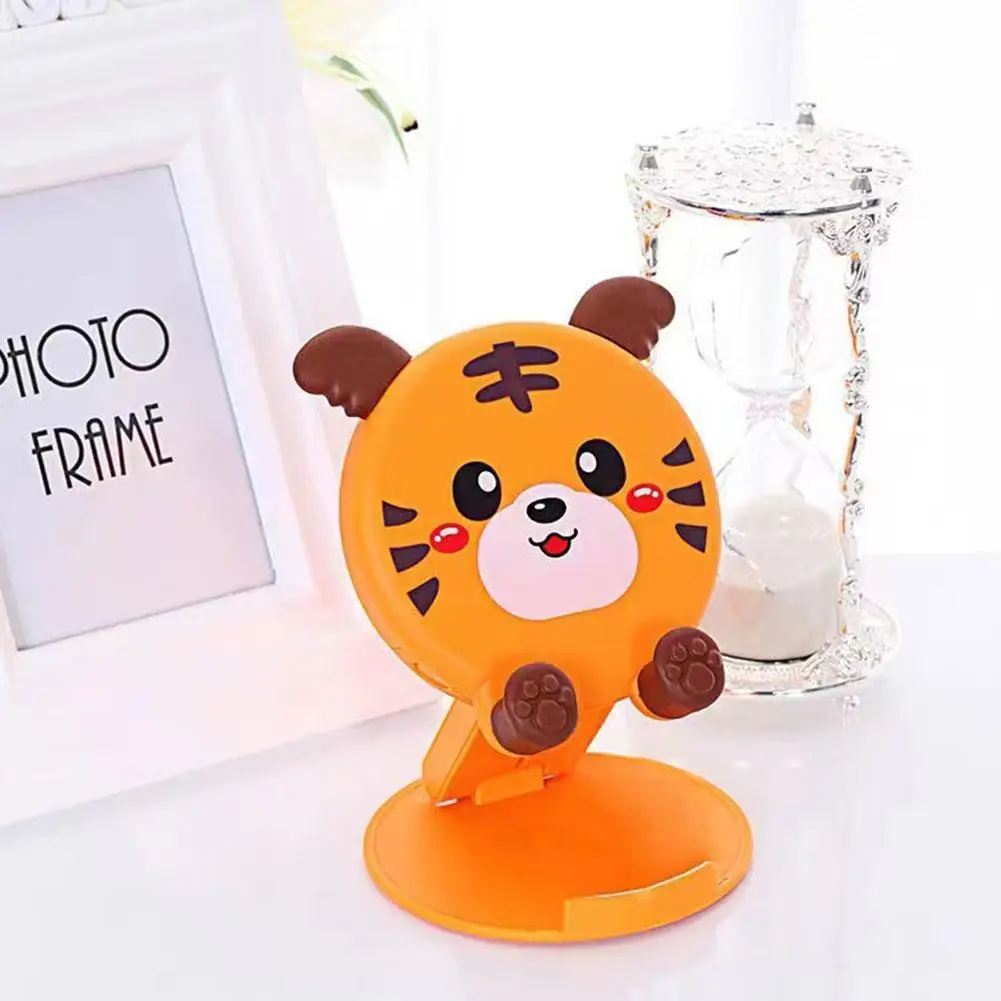 Adjustable Lovely Cartoon Phone Holder Desktop Cell Phone Stand For 15 Smartphone Multifunctional Desktop Stand J4o7