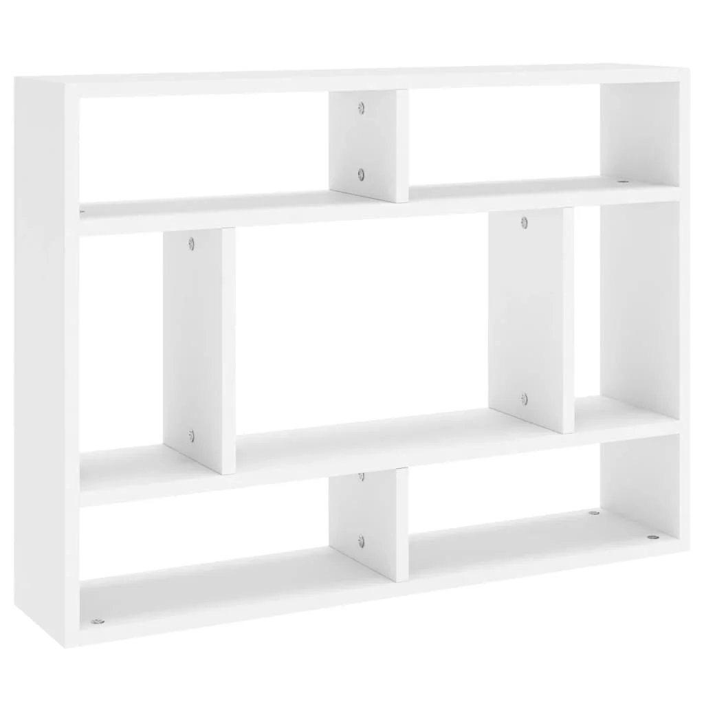 Wall shelf white 75x16x55 cm agglomerated modern interior house decoration Simple design shelves kitchen bedroom living room wall shelf storage shelf