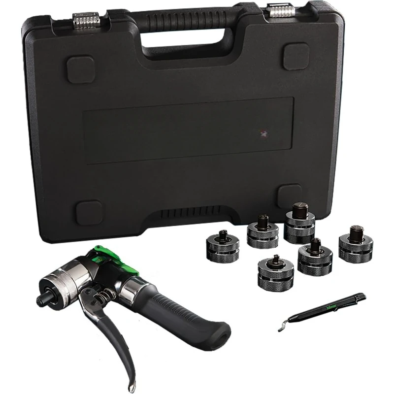 Compact Swage Tool Kit with Case, HVAC Tools and Equipment for Maintenance and Repairs, Single Hand Operation, Black