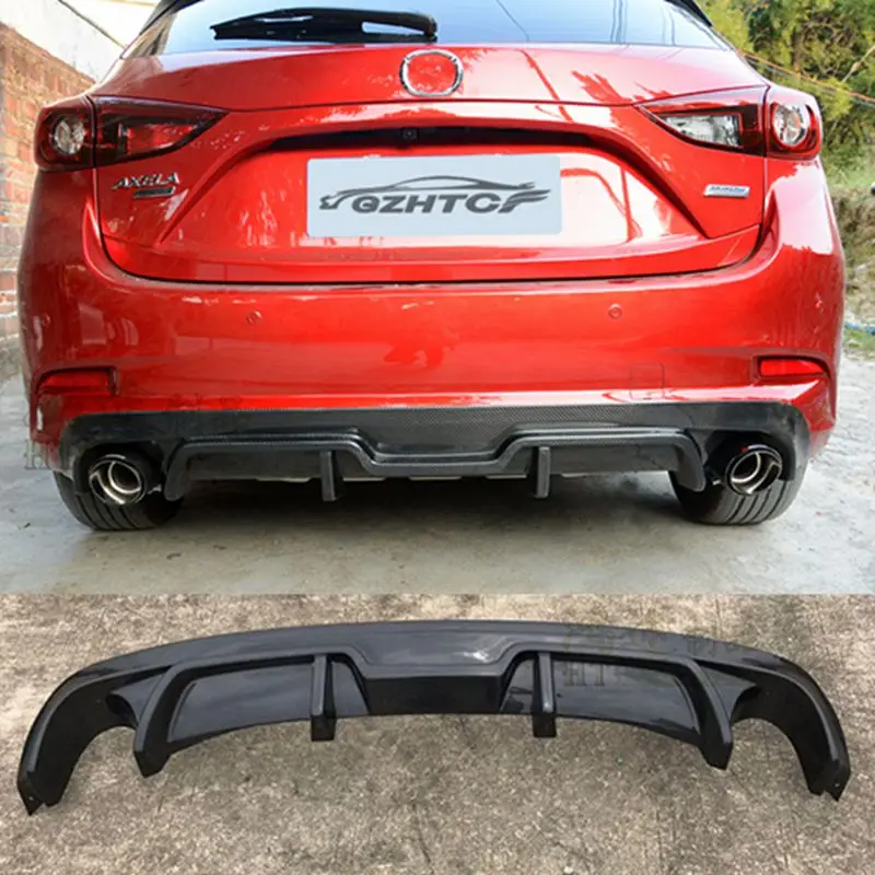 

Real Carbon Fiber / FRP Automotive Rear Diffuser Rear Lip FOR Mazda 3 AXELA Hatchback 2017-2019