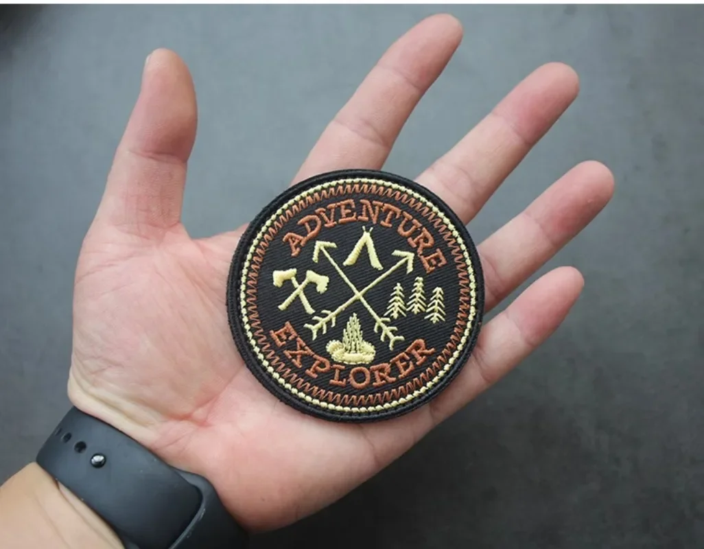 New Design ADVENTURE Embroidered Magic Badge EXPLORER Outdoor Camping Morale Pack Sticker DIY Armband