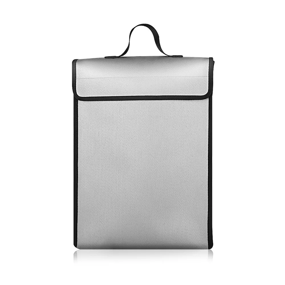 Fiberglass Fireproof Document Bag 1200℃ Heat Rating Water Proof Heat Insulation Bag Large Capacity Reinforced Handheld Straps