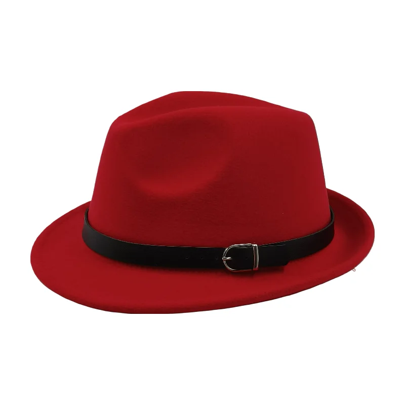 Chapéu Fedora sólido para homem, moda cavalheirina, aba curta unissex, Panamá, Britânico, Clássico, Fedora, Atacado, Outono, Inverno, 2023