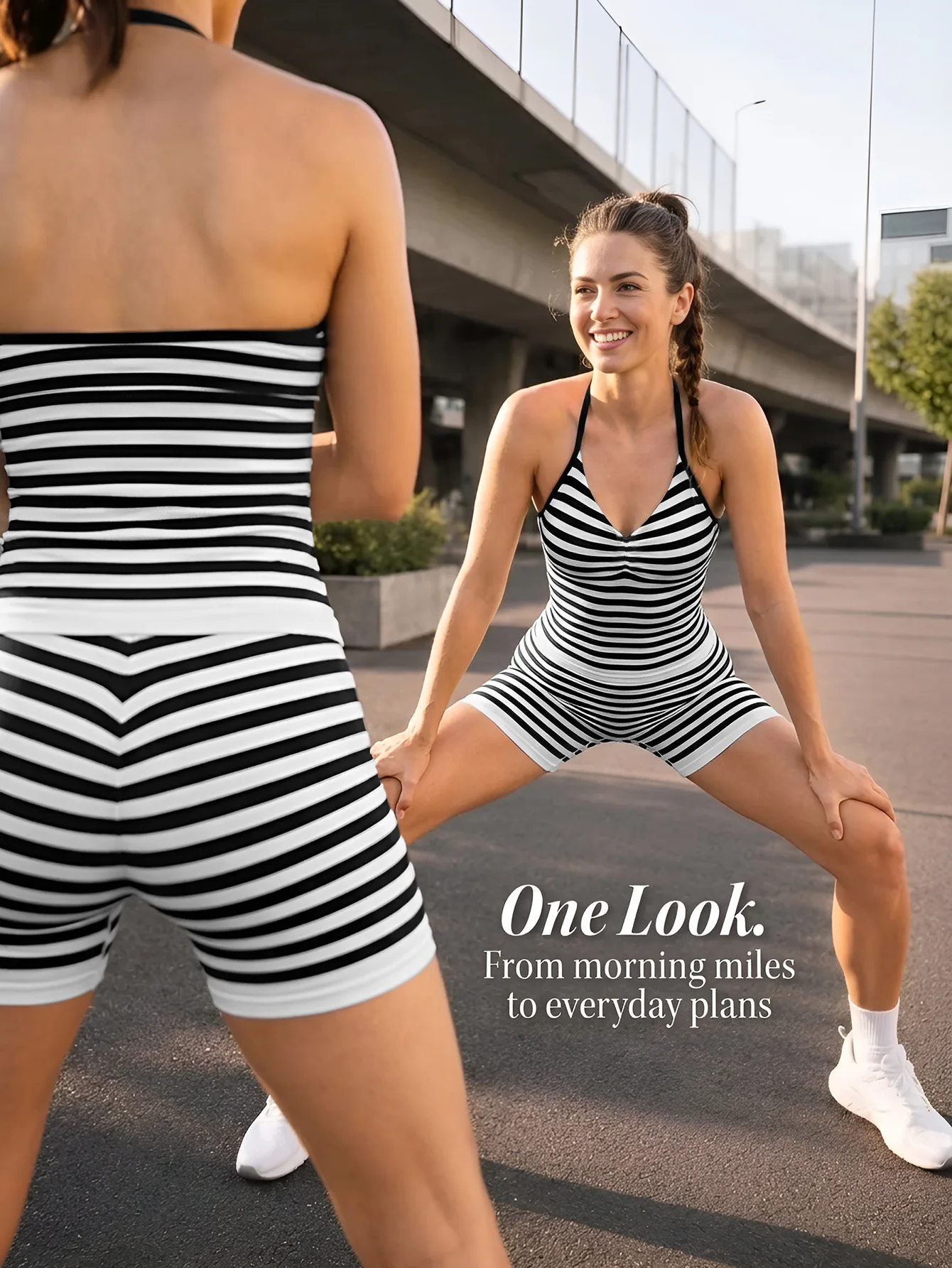 Women's Yoga Vest Shorts 2 Piece Backless Tight Top High Waist Shorts Bra with Pads Quick Dry Naked Feel Butt Lift Sportswear