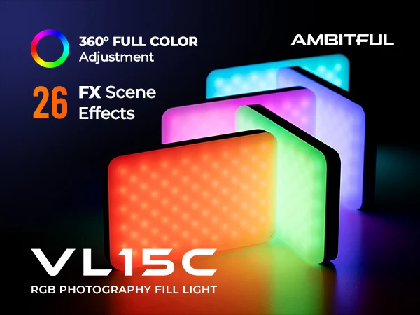 

Ambitful Bi-color RGB fill light