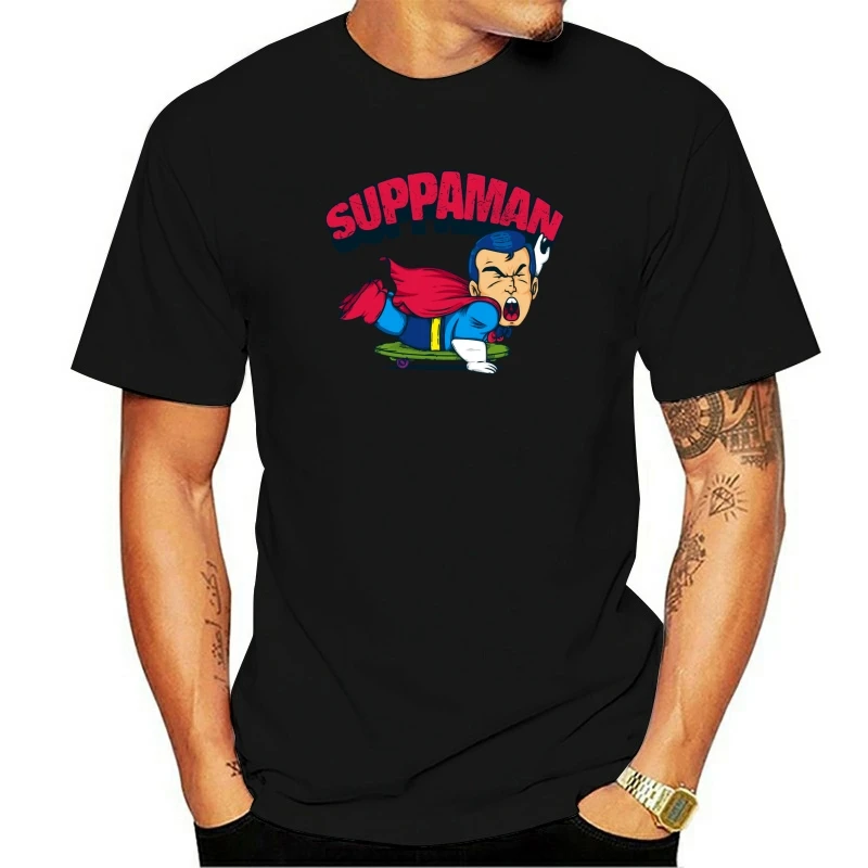 

Cartoon Dr.Slump Arale Suppaman T shirt Fashionable Short Sleeve O-neck Homme Tee shirt Christmas Gift Tshirt Cotton Fabric