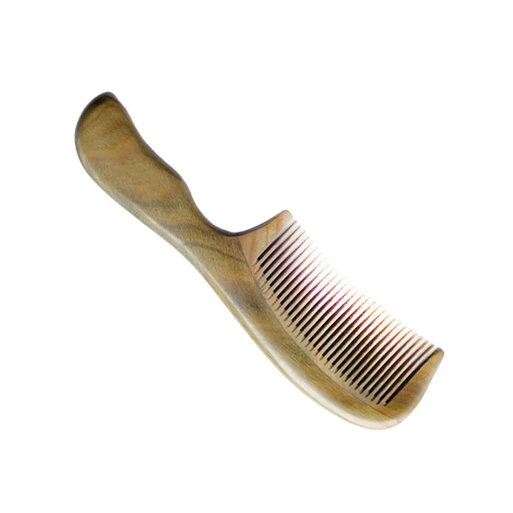 

Расческа из зеленого сандалового дерева ручной работы, деревянная расческа для стимуляции кожи головы, улучшения кровообращения, снятия головной боли, в ретро-дизайне, подарок
