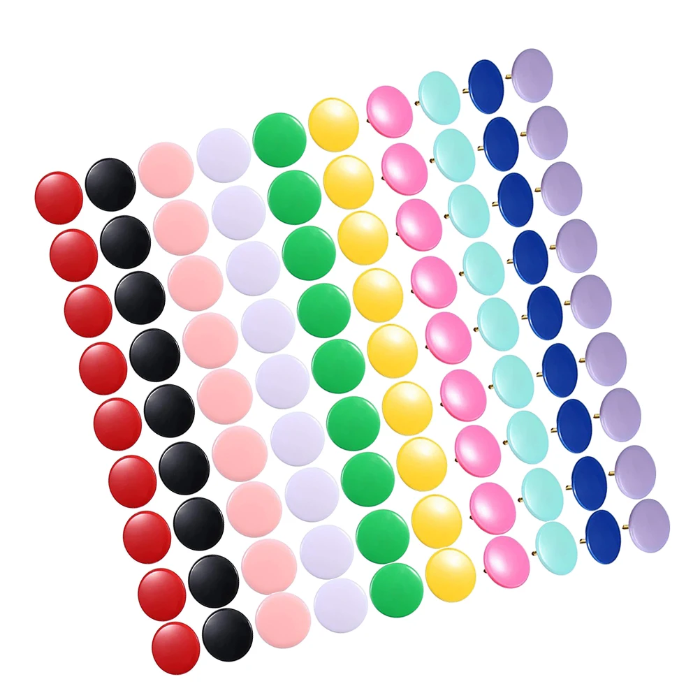 

300 Pcs Round Flat Head Thumbtacks Short Hair Decorative Push Pins Plastic Tacks for Cork Board Memo Wall Craft School