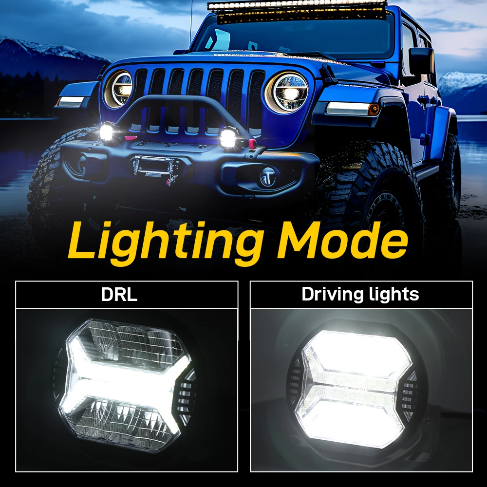 1Pair E-mark 4 Inch LED Work Lights 48W 12V 24V Flood Light Bar for Truck Jeep Lada Off Road 4x4  ATV UTV Boat Auxiliary Light