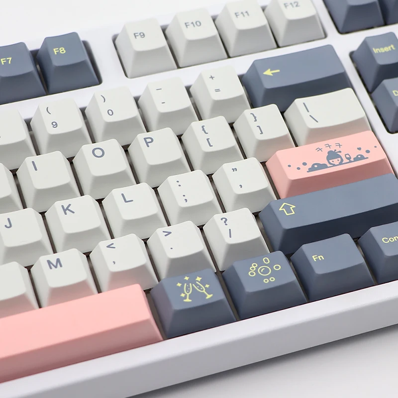 Juego de teclas GMK Momo Yume de 135 teclas, perfil de cereza, teclas de sublimación de tinte PBT para teclado mecánico Cherry MX Switch