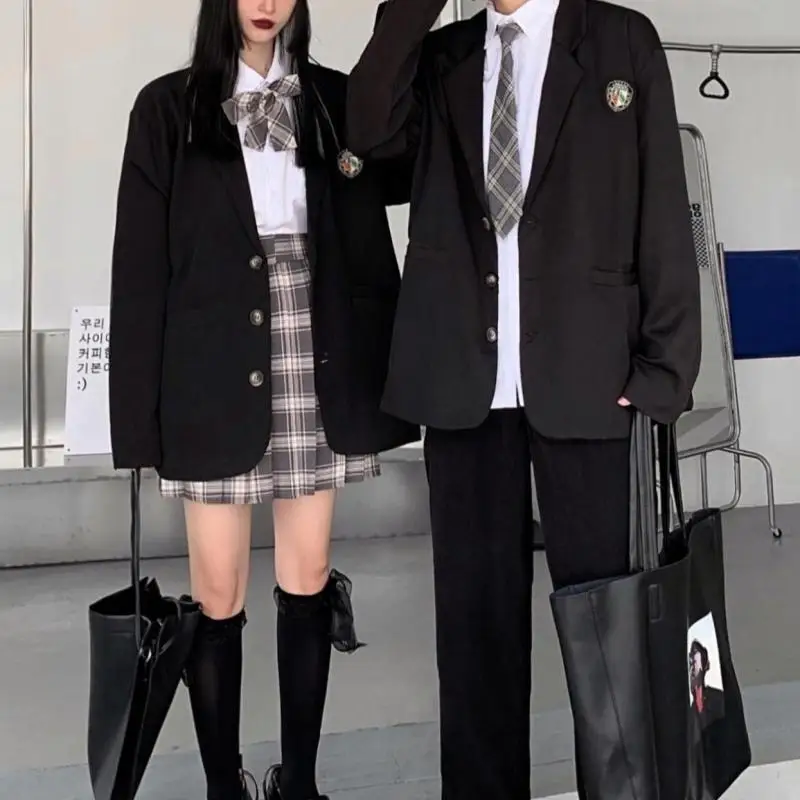 Mode japanische jk Schuluniform Anzug für Männer Frauen 2023 Frühling Herbst Harajuku College-Stil Jacke Langarm Hemden Rock