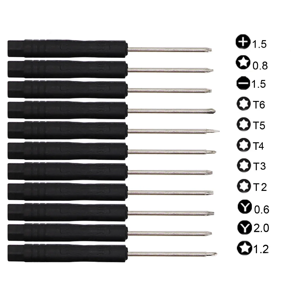 

500Pc Mini Screwdriver 1.5 Phillips 1.5Slotted 0.6Y 2.0Y T2 T3 T4 T5 T6 0.8 Pentalobe Precision Screwdriver DIY Hand Repair Tool