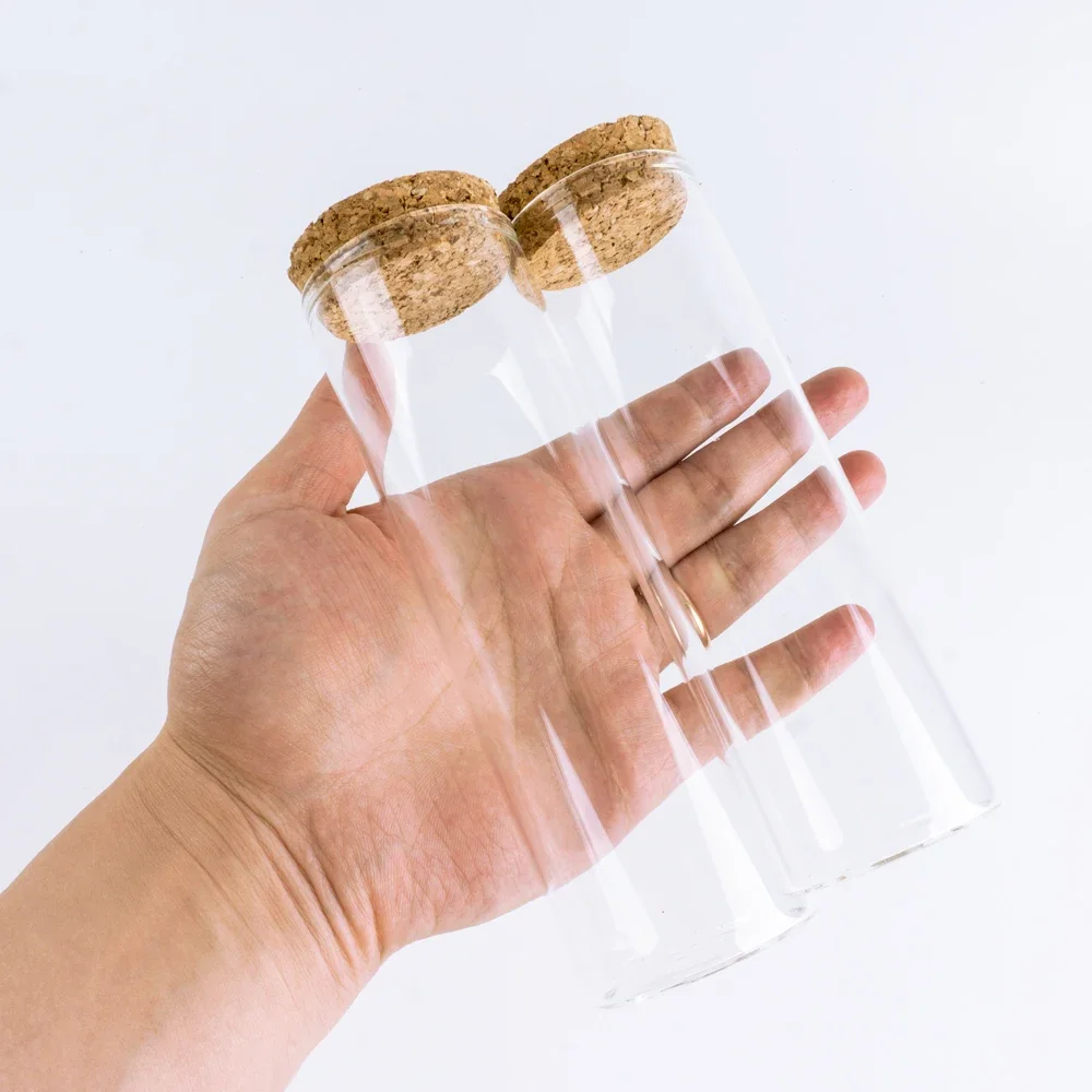 200 ミリリットル 150*47 ミリメートル小さなガラスボトルストッパー 6 ピース/ロットコルク工芸品透明瓶 DIY ガラスバイアル装飾ギフト