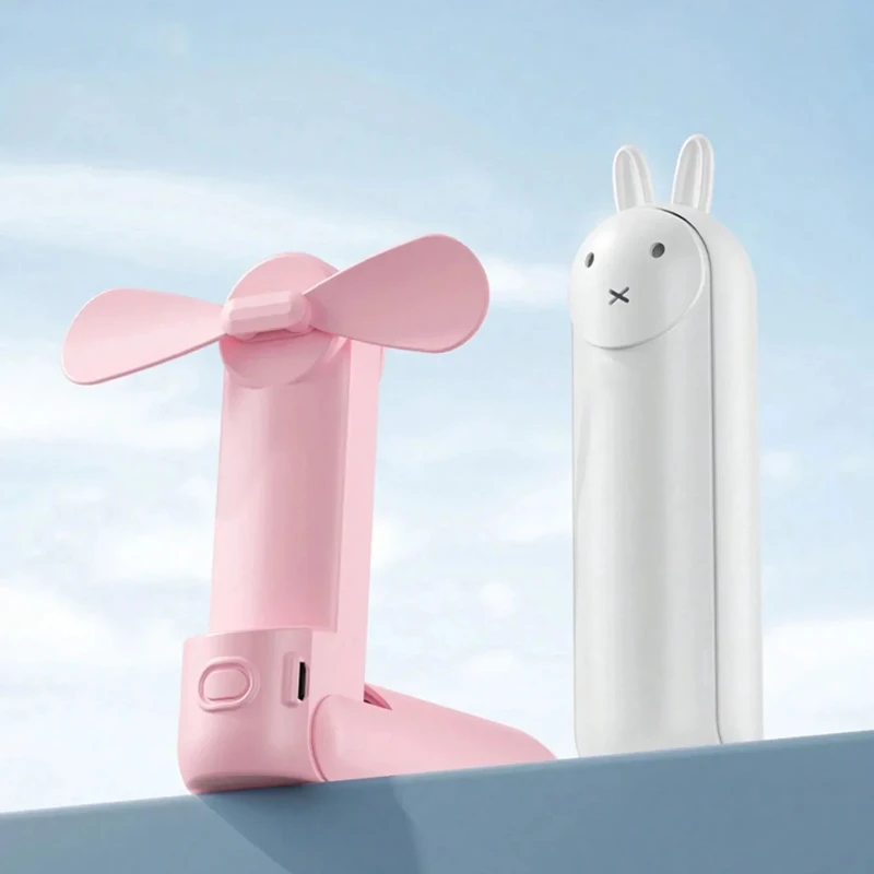 

1 шт. ручной вентилятор перезаряжаемый мини-портативный мультяшный USB маленький вентилятор подарок можно разместить на настольном портативном маленьком вентиляторе