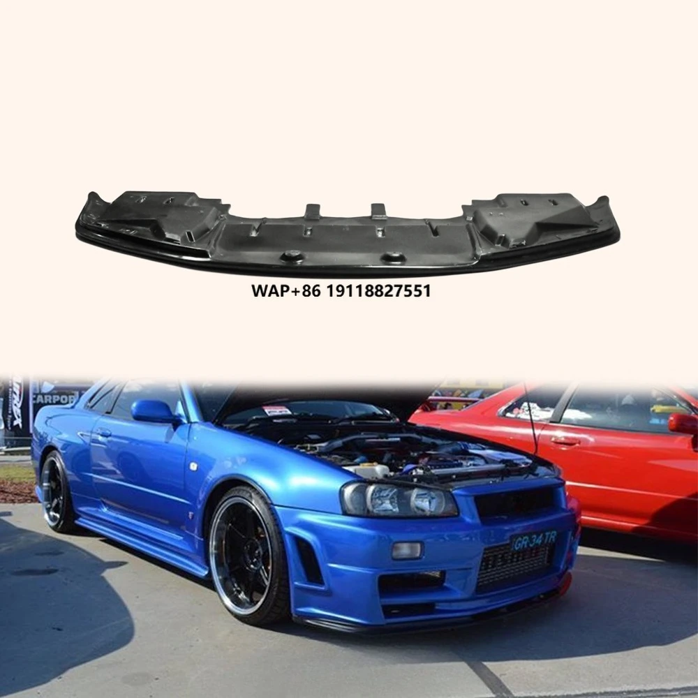 

For Skyline R34 (GTR Only) OE Front Bumper Bottom Lip with Under Tray FRP Body Parts